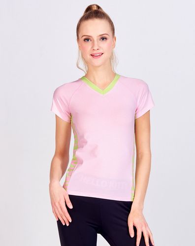 hello kitty女款运动服饰专场时尚休闲 女款运动短袖t恤 舒适透气浅